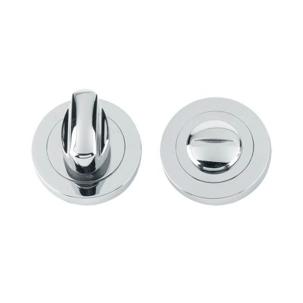 Zoo Hardware 5mm turn & release on round rose - Polished Chrome
