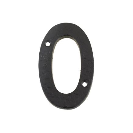 Zoo Hardware Numeral - No. 0 - 4" - Black