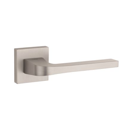 Tupai Rapido CurvaLine Valbona Lever Door Handle on Square Rose - Pearl Nickel (Pair)