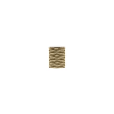 Millhouse Brass Eiffel Knurled Cylinder Cabinet Knob Handle - Satin Brass