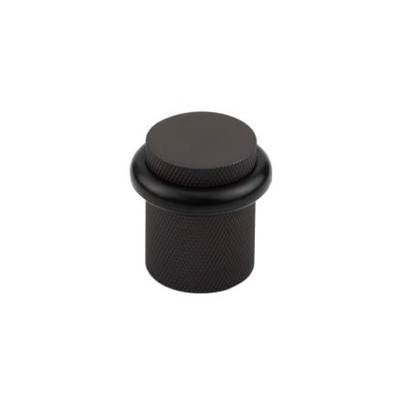Burlington Knurled Floor Mounted Doorstops 40mm Dia Dark Bronze - By Frelan Hardware - BUR964DB