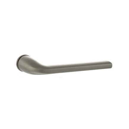 Forme Milly Lever Door Handle on Concealed Round Rose - Satin Nickel (Pair)