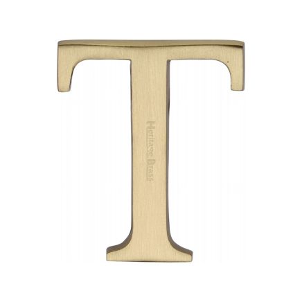 Heritage Brass Alphabet T Pin Fix 51mm (2") Satin Brass Finish