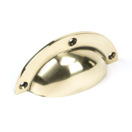 Aged Brass 4" Plain Drawer Pull