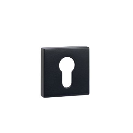 Tupai Rapido Curva/QuadraLine Euro Escutcheons on Square Rose - Pearl Black