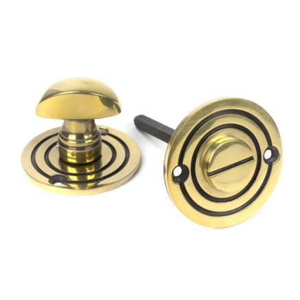 Aged Brass Round Bathroom Thumbturn