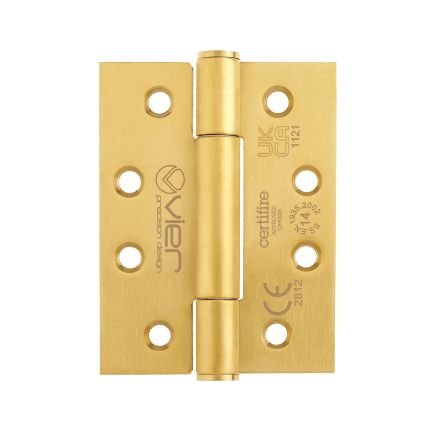 Zoo Hardware Grade 14 concealed knuckle hinge SS201 - square - PVD Satin Brass
