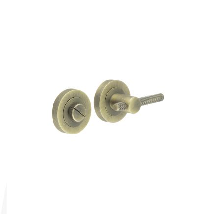 Jedo Bari Knurled Turns & Releases Antique Brass - By Frelan Hardware - JV855AB