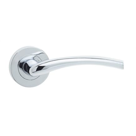 Opal Door Handle on Rose Polished Chrome - By Frelan Hardware - JV844PC