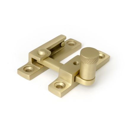 Satin Brass Brompton Quadrant Fastener - Narrow