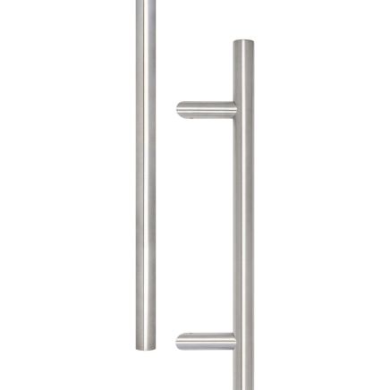 Stainless Steel Cranked Pull Handles 1800x32mm Satin Stainless Steel - By Frelan Hardware - JSS519C