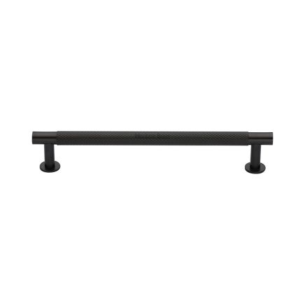 Heritage Brass Cabinet Pull Partial Knurled Design with 16mm Rose 160mm CTC Matt Bronze finish
