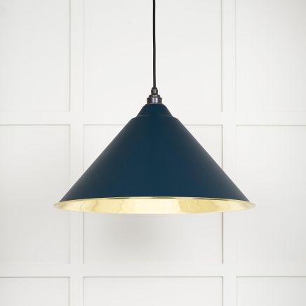 Smooth Brass Hockley Pendant in Dusk