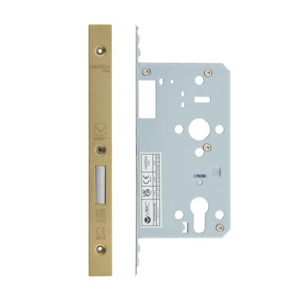 Zoo Hardware 2 Piece - DIN euro deadlock - backset 60mm - Satin