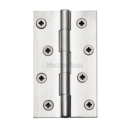 Heritage Brass Hinge Brass 4" x 2 3/8" Satin Chrome finish