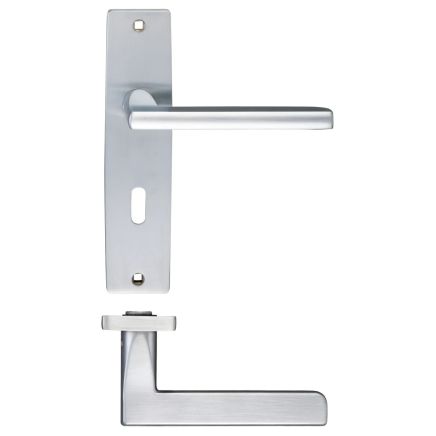 Zoo Hardware Venice lever on lock backplate - Satin Chrome