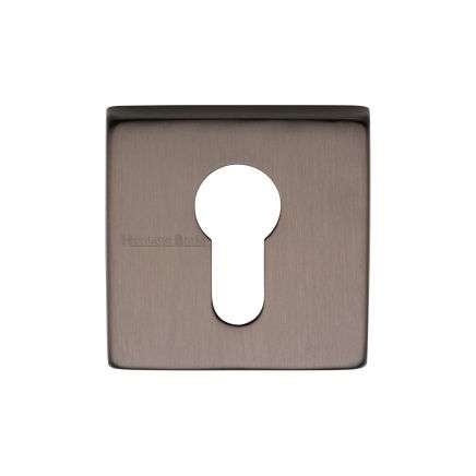 Heritage Brass Euro Profile Cylinder Escutcheon Matt Bronze finish