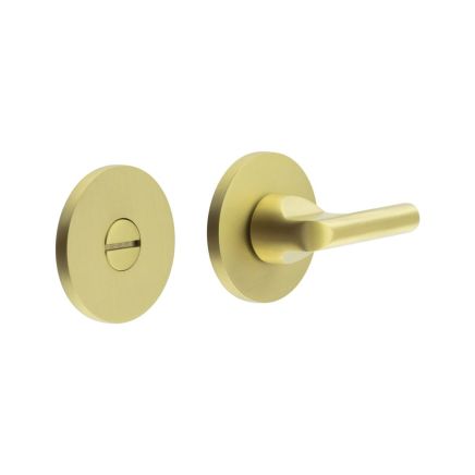CR-804 Satin Brass Thumb Turn & Lock Round Rose - By Frelan Hardware - CR-804A7SB
