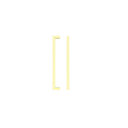 Zoo Hardware Square Block Cabinet handle 192mm CTC Brushed Gold Finish