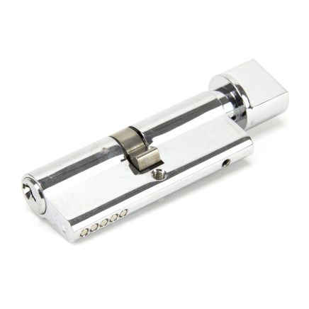 Polished Chrome 40/40 Euro Cylinder/Thumbturn