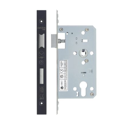 Zoo Hardware 2 Piece - DIN euro sashlock - 72mm c/c - backset 60mm - Black