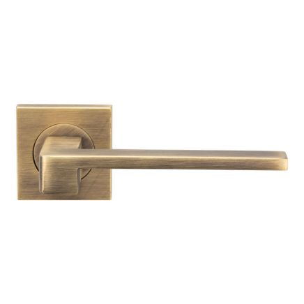 Serozzetta Equi Lever On Square Rose - Antique Brass