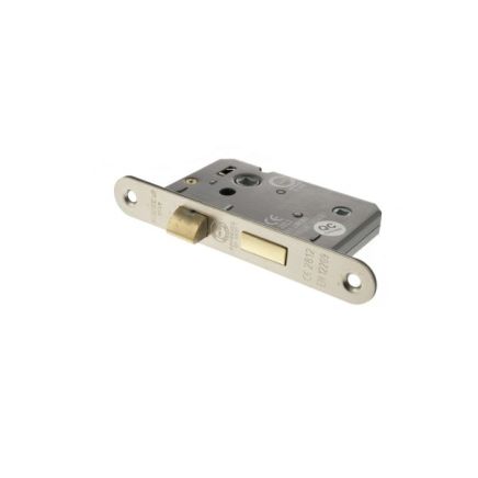 Atlantic Radius Corner Bathroom Lock [CE] 3" - Satin Nickel