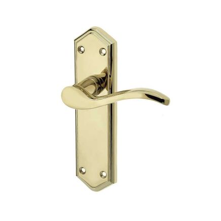 Paris Suite Door Handles on Latchplate PVD Brass - By Frelan Hardware - JV281PVD