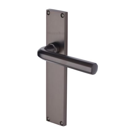 Heritage Brass Octave Lever Latch Door Handle on 200mm Plate Matt Bronze finish