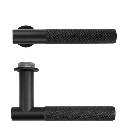 Zoo Hardware Orta Lever on 32mm Round Mini Rose - Black