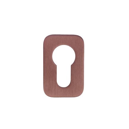 Zoo Hardware Euro Profile Escutcheon - Rosso Mini Squircle - 50 x 32 x 3 - PVD Bronze