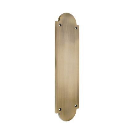 Victorian Half Round Finger Plate 300mm Antique Brass