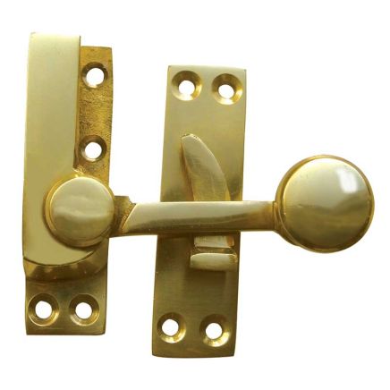 Jedo Quadrant Sash Fasteners 70mm Polished Brass - By Frelan Hardware - JV83PB