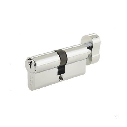 Jedo Euro Profile Cylinders & Turns 90mm Polished Chrome - By Frelan Hardware - JL-90EPCTPC