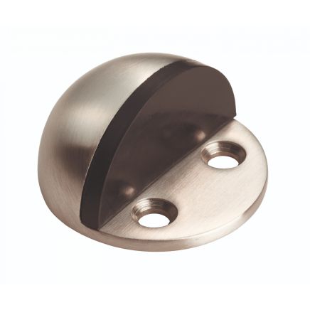 Floor Mounted Door Stop - Shielded (Small) - Satin Stainless Steel
