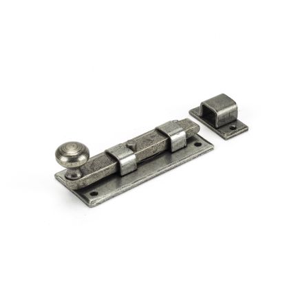 Pewter 4" Straight Knob Bolt