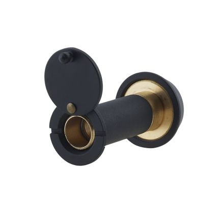 Jedo 180 Degree Door Viewers to Fit 35-55mm Doors FD30/60 C/W Intumescent Black - By Frelan Hardware - JV944BL