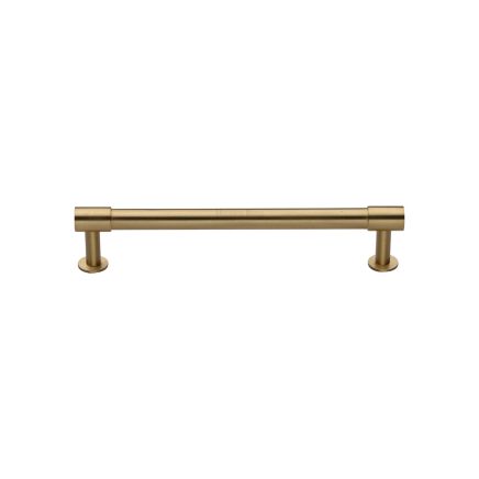 Heritage Brass Cabinet Pull Phoenix Design with 16mm Rose 128mm CTC Satin Brass finish