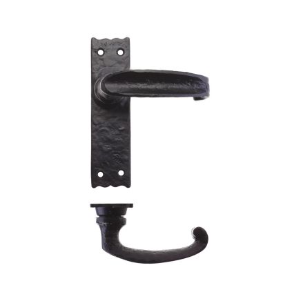 Zoo Hardware Traditional Slimline Thumb Lever on Latch Backplate - - Black