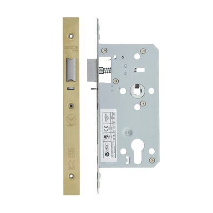 Zoo Hardware 2 Piece - DIN night latch - 72mm c/c - backset 55mm - Satin