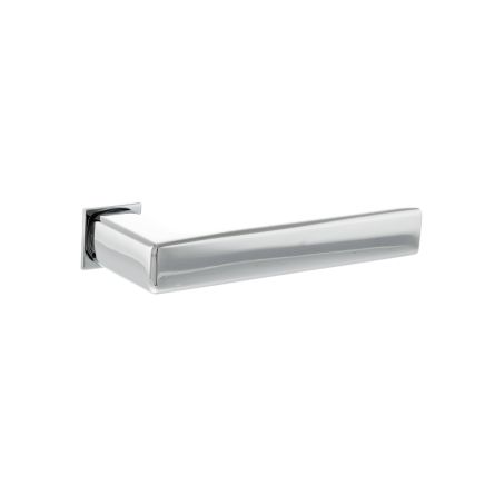 Tupai Rapido 5S Line Portel Lever Door Handle on Concealed Square Rose - Bright Polished Chrome (Pair)