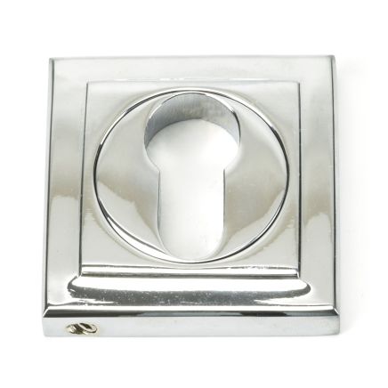 Polished Chrome Round Euro Escutcheon (Square)