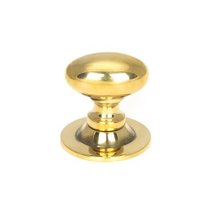 Aged Brass Oval Cabinet Knob 40mm
