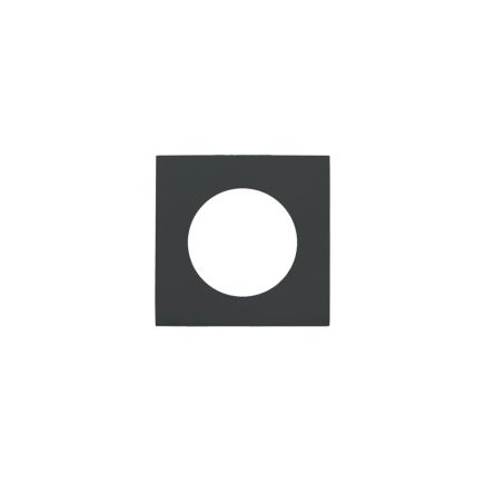 Zoo Hardware Spare square rose - Oscuro Matt Black