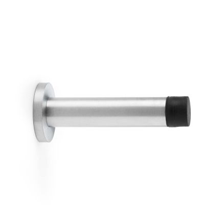 Alexander & Wilks - Cylinder Projection Door Stop on Rose - Satin Chrome