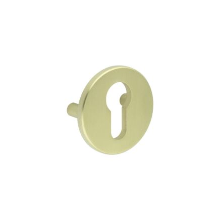 CRES Satin Brass Euro Escutcheon Lug Fixed - By Frelan Hardware - CRES1652SB