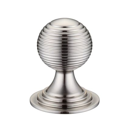 Zoo Hardware Queen Anne Ringed Knob 38mm rose dia. - Nickel