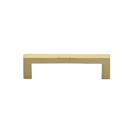 Heritage Brass Cabinet Pull City Design 96mm CTC Satin Brass Finish