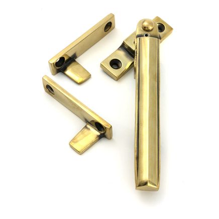 Aged Brass Night-Vent Locking Art Deco Fastener