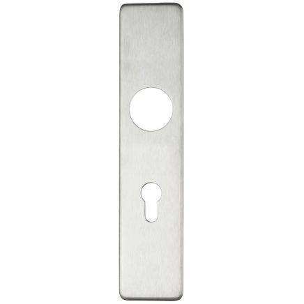 Zoo Hardware Cover plate for 19 mm and 22mm RTD Lever on Backplate - Din Euro Profile/72mm Centres - Satin Stainless
